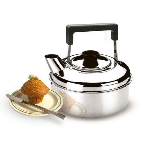 Chaleira de Inox Tradicional com Alça e Tampa 20X19cm