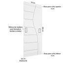 Ver imagem 2 de Porta de Madeira Frisada U.V 210cm x 70cm - R10S:Mogno