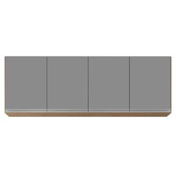 Armário de Cozinha Modulado de Canto 8 Peças Cp27 com Pia Inox Castanho/cinza - Lumil Lumil Móveis - 9