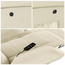 Ver mais imagens de Poltrona do Papai Reclinável Sala de Cinema Madrid Glider Manual Giratória Massagem USB PU Bege G26
