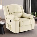 Ver imagem 7 de Poltrona do Papai Reclinável Sala de Cinema Madrid Glider Manual Giratória Massagem USB PU Bege G26 