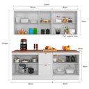 Ver imagem 3 de Cozinha Completa Unna 9 Portas 2 Gavetas Poliman Móveis Branco