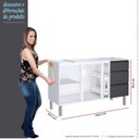 Ver imagem 4 de Balcão Para Cozinha de Aço 2 Portas 3 Gavetas e Porta Tempero Gaia 150 Com Tampo Cozimax Preto