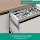 Ver imagem 5 de Cozinha Armario 5 Peças Paneleiro Balcao para Pia 258 cm Etna Carvalho Oak Off White Poliman