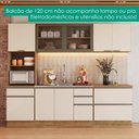 Ver imagem 2 de Cozinha Armario 5 Peças Paneleiro Balcao para Pia 258 cm Etna Carvalho Oak Off White Poliman