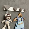 Cabideiro de Parede Infantil Coração Suporte Gancho Roupas:cinza - 2