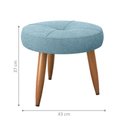 Ver imagem 2 de Puff Decorativa Redondo Marici Boucle Azul