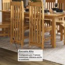 Ver mais imagens de Kit 4 Cadeiras 100% Madeira Maciça Lille Espresso Móveis Marrom/Nogueira