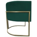 Ver imagem 6 de Poltrona Decorativa Recepção Luna Suede Verde Base de Ferro Champagne