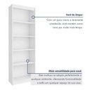 Ver imagem 6 de Sapateira Multiuso 2 Portas 5 Prateleiras 177cm Bliss Branco