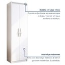 Ver imagem 7 de Sapateira Multiuso 2 Portas 5 Prateleiras 177cm Bliss Branco