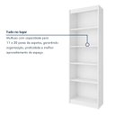 Ver imagem 5 de Sapateira Multiuso 2 Portas 5 Prateleiras 177cm Bliss Branco
