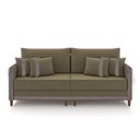 Ver imagem 2 de Sofá Montecarlo 2 Lugares 212cm Veludo/pu Castor/cinza