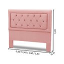 Ver imagem 3 de Cabeceira Casal Estofada Madeira Cama Box Belinha Reta:rosa