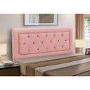 Ver imagem 1 de Cabeceira Casal Estofada Madeira Cama Box Belinha Reta:rosa