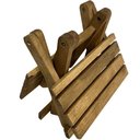 Ver imagem 6 de Kit 1 Espreguiçadeira de Madeira Maju com Mesinha/banquinho Multiuso Madeiral
