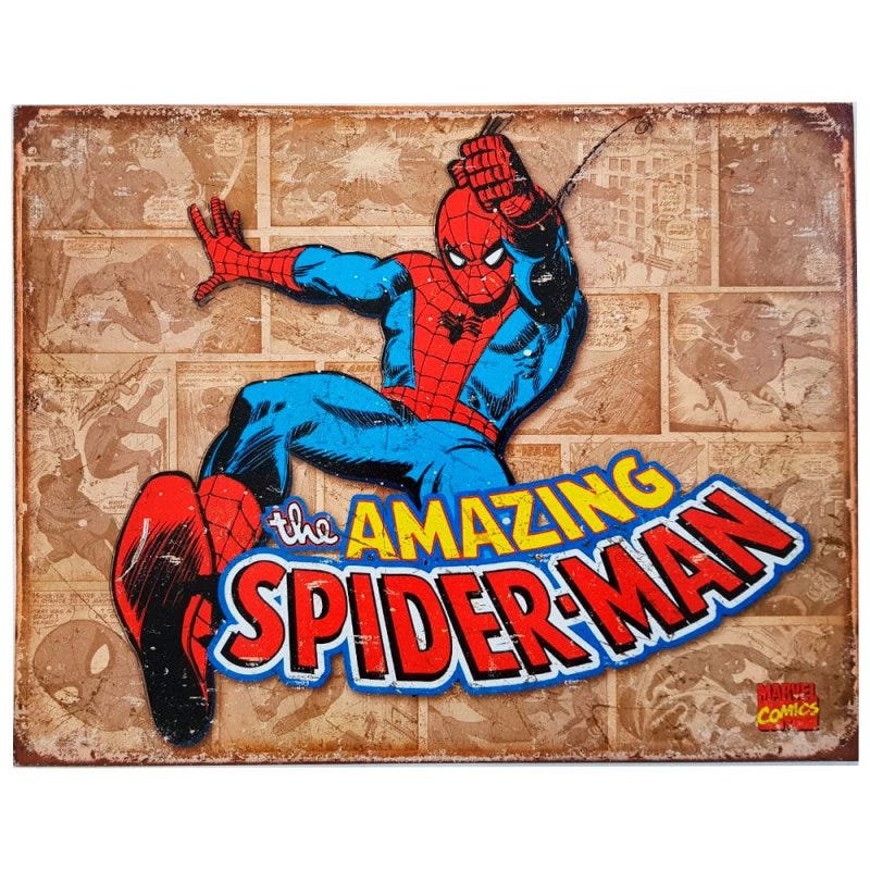 Placa De Metal Spider Man - 1