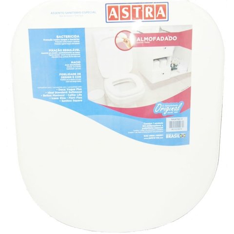 Assento Almofadado Astra Etna Icasa Branco Gelo