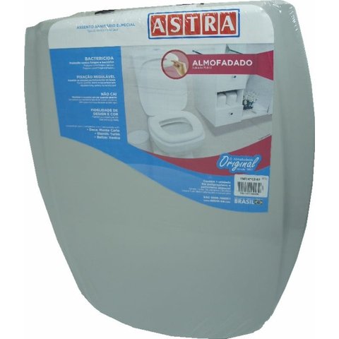 Assento Sanitário Almofadado Monte Carlo Deca Cinza