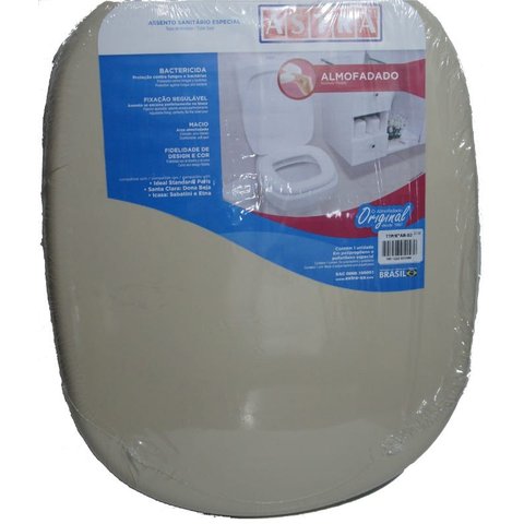 Assento Sanitário almofadado Sabatini Areia
