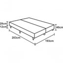 Ver imagem 3 de Cama Box King 193 Tecido Branco com Colchão Alegro Bello Box D28 Cinza 57x193x203