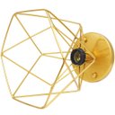 Ver imagem 3 de 2 Lustre Teto Plafon + 2 Lâmpada LED ST64 Industrial Aramado Cálice Retrô Luminária Vintage - Dourad