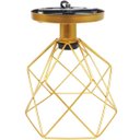 Ver imagem 6 de 2 Lustre Teto Plafon + 2 Lâmpada LED ST64 Industrial Aramado Cálice Retrô Luminária Vintage - Dourad