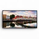 Ver imagem 1 de Quadro Hapenny Bridge Ponte Canvas Flutuante Preto 100x50cm