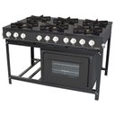 Ver imagem 1 de Fogão Profissional Venâncio 6 Bocas Linha Bravo com Forno Preto BR6BFPR