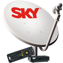 Kit Antena Parabólica e Receptor Sky Pré Pago Flex Sd - 1