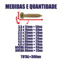 Ver imagem 6 de Kit 300 Parafusos Chipboard Philips e Buchas + Maleta