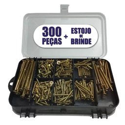 Kit 300 Parafusos Chipboard Philips e Buchas + Maleta - 2