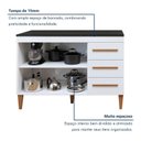 Ver imagem 4 de Balcão de Cozinha com Tampo 2 Portas 3 Gavetas Atenas - Kaiki Móveis Branco