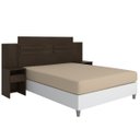 Ver imagem 3 de Cabeceira de Casal Denver Ébano + Mesa de Cabeceira para Quarto
