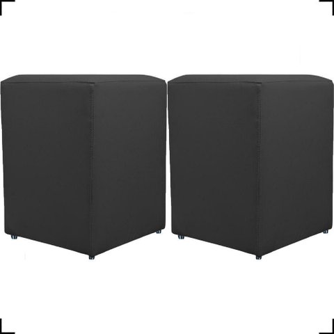 Kit 2 Puff Dado Decorativo para Sala Recepção Penteadeira Material Sintético Cores
