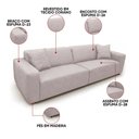 Ver imagem 3 de Sofá 4 Lugares 288cm Living Sala de Estar Murilo Sintético Pu K01 - D'rossi