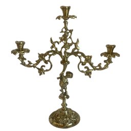Castiçal Cupido 3 Velas Bronze Decoração Presentes Religião - 1