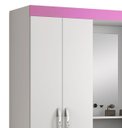 Ver imagem 3 de Guarda-Roupa 4 Portas Huntano Rosa - MoveisAqui