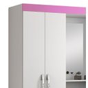 Ver imagem 3 de Guarda-Roupa 4 Portas Huntano Rosa - MoveisAqui