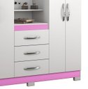 Ver imagem 4 de Guarda-Roupa 4 Portas Huntano Rosa - MoveisAqui