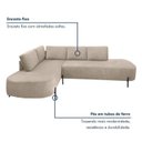 Ver mais imagens de Sofá de Canto Orgânico 4 Lugares 272cm Base de Ferro Chaise Esquerda Luna Yescasa