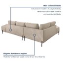Ver imagem 6 de Sofá de Canto Orgânico 4 Lugares 265cm Base de Ferro Chaise Esquerda Luna