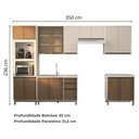 Ver imagem 2 de Cozinha Modulada 6 Peças Linea Luciane com Balcões e Torre Quente