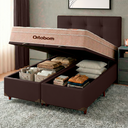 Ver imagem 5 de Cama Box Bau + Colchão Queen Ortobom Molas Ensacadas Airtech + Cabeceira Estofada