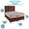 Cama Box Bau + Colchão Queen Ortobom Molas Ensacadas Airtech + Cabeceira Estofada - 3