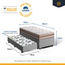 Ver imagem 3 de Cama Box com Colchão de Molas Ensacadas Solteiro Anjos Classic + Auxiliar de Espuma Unique