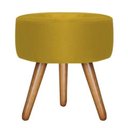 Ver imagem 2 de Puff Decorativo Redondo para Sala Quarto Suede Amarelo Madelina Decor