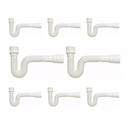 Ver imagem 1 de Kit 8 Sifão Sanfonado Branco Cozinha Pia Banheiro Tanque Universal Abs Premium