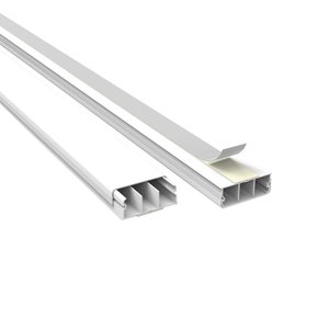 ## Canaleta Enerbras 40x15x2000 Branca com Dupla Face com Divisao