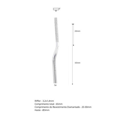Lima Diamantada Riffler para Lapidadora - #150 - MBF-904